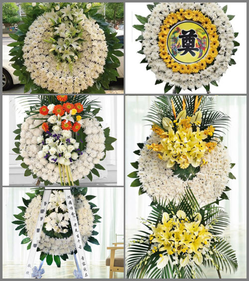 山东青岛莱西市水集街道展格庄村花圈速递